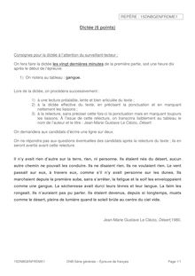Brevet 2015 - Épreuve de Français (dictée) 