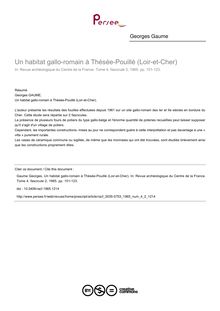 Un habitat gallo-romain à Thésée-Pouillé (Loir-et-Cher) - article ; n°2 ; vol.4, pg 101-123