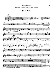 Partition trompette 1, 2 (F, C), Slavonic Dances, Slovanské tance