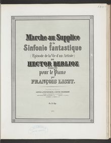 Partition Marche au supplice (S.470a/2), Symphonie fantastique, Fantastic Symphony