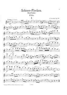 Partition flûte , partie, Schneeflocken, Op.197, Terschak, Adolf