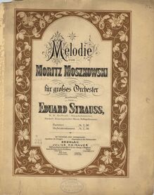 Partition couverture couleur, 5 Piano pièces, Moszkowski, Moritz