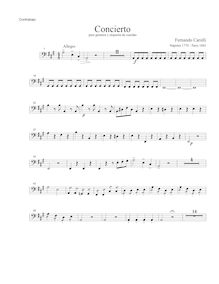 Partition Basses, Concerto pour guitare et cordes, Carulli, Ferdinando