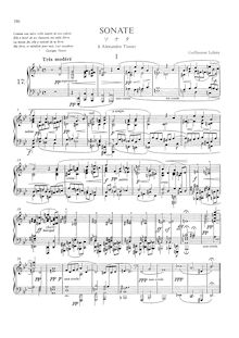 Partition complète, Sonate pour Piano, Piano Sonata  in G minor par Guillaume Lekeu