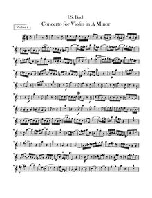 Partition violons I, violon Concerto, Violin Concerto No.1, A minor