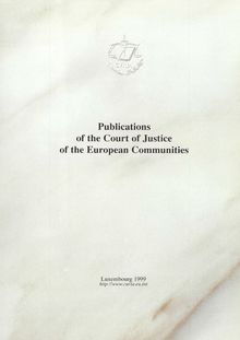 Publications of the Court of Justice of the European Communities