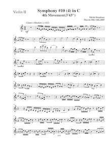 Partition violons II, Symphony No.10, C major, Rondeau, Michel par Michel Rondeau