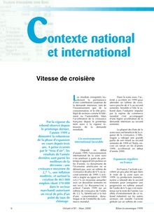 Contexte national et international : vitesse de croisière (Octant n° 81)