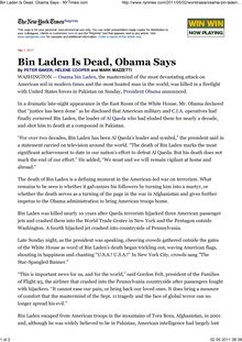 Bin Laden Is Dead, Obama Says - NYTimes.com