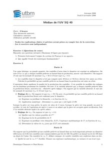 Statistiques pour l ingénieur 2006 Génie Informatique Université de Technologie de Belfort Montbéliard