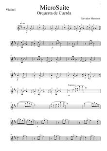 Partition violons I, Microsuite, Martínez García, Salvador