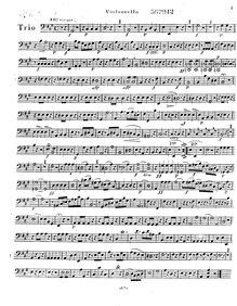 Partition violoncelle, corde Trio No.3, Op.9, A major, Polledro, Giovanni Battista