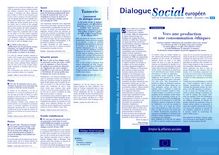 Dialogue Social européen. Novembre 1998 N°6