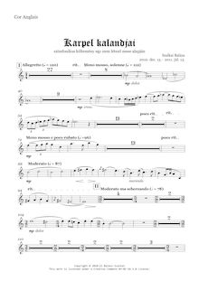 Partition anglais cor, pour Adventures of Karpel, Szalkai, Balázs