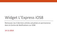Mode d emploi Widget iOS8