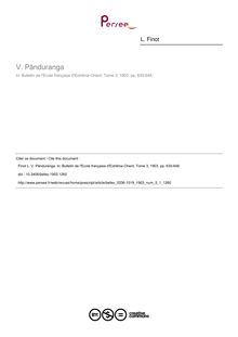 Pānduranga - article ; n°1 ; vol.3, pg 630-648