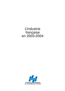L industrie française en 2003-2004