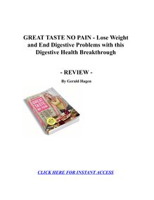 GREAT TASTE NO PAIN - Lose Weight and End Digestive Problems