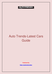 Auto Trends-Latest Cars Guide
