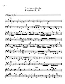Partition violons II, Symphony No.87 en A major, Sinfonia No.87
