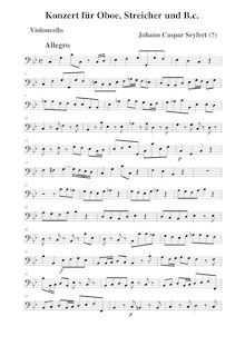 Partition violoncelles/Basses, hautbois Concerto en C minor, C minor