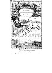 De Grenoble à La Tronche : voyage d agrément en 4 montées et 8 relais / par Adolphe Lepailleur
