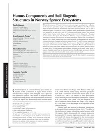 Humus components and soil biogenic structures in Norway spruce ecosystems