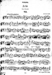 Partition Complete partition de piano et partition de violon, Pur dicesti, o bocca bella