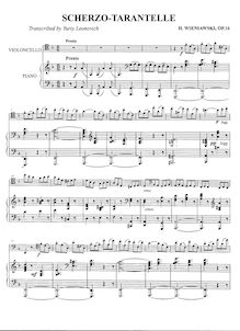 Partition de piano, Scherzo tarantelle, Wieniawski, Henri par Henri Wieniawski