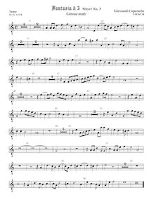 Partition ténor viole de gambe 2, octave aigu clef, Fantasia pour 5 violes de gambe, RC 57