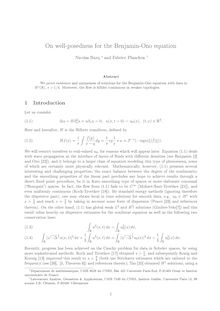 On well posedness for the Benjamin Ono equation