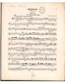 Partition cor 4 en E, Serenade No.3 en A major, A major, Jadassohn, Salomon