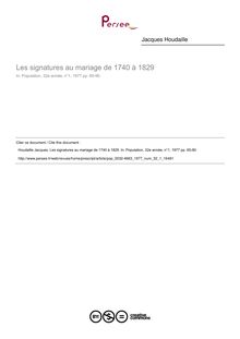 Les signatures au mariage de 1740 à 1829 - article ; n°1 ; vol.32, pg 65-90