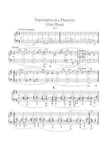 Partition complète, Impromptus on a theme of Clara Wieck, Schumann, Robert par Robert Schumann