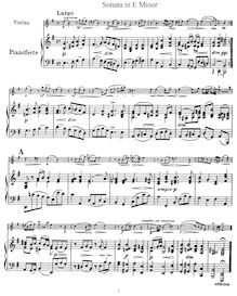 Partition Sonata en E minor, violon sonates, Tartini, Giuseppe