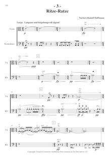 Partition Score (pages 3-20), Ritze-Ratze, Hoffmann, Norbert Rudolf