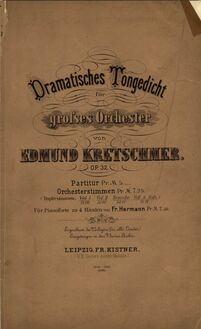Partition couverture couleur, Dramatisches Tongedicht, Op.32, G minor