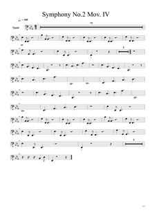 Partition timbales, Symphony No.2 en E-flat major, E♭ major, Chase, Alex par Alex Chase