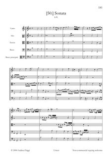 Partition complète avec continuo, Sonata à 4, Cima, Giovanni Paolo
