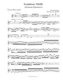 Partition ténor enregistrement , Symphony No.24, C major, Rondeau, Michel par Michel Rondeau