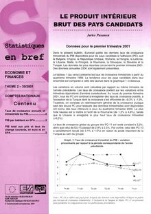 35/01 STATISTIQUES EN BREF - ECONOMIE ET FINANCES