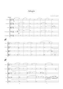 Partition complète, Adagio pour cordes, Gm, Gianelli, Gustavo Biciato