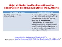 Décolonisation : Inde et Algérie - histoire-géo pour les premières