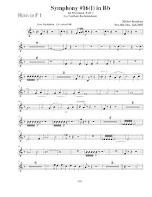 Partition cor 1 (F), Symphony No.16, Rondeau, Michel