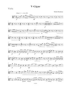 Partition viole de gambe,  No.1 en G major, G major, Rondeau, Michel par Michel Rondeau