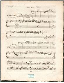 Partition hautbois 1, Concertino pour clarinette et orchestre, Op.27