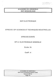 BEP electronique generale  2000