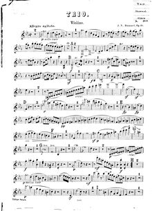Partition violon, Piano Trio, Op.12, E♭ major, Hummel, Johann Nepomuk