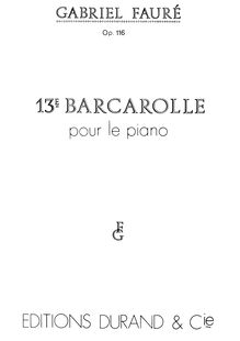 Partition complète (scan), Barcarolle No.13 en C, Op.116