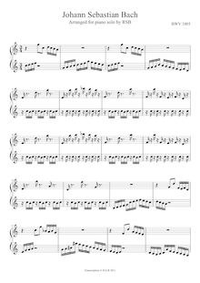 Partition , Allegro assai, violon Sonata No.3, C major, Bach, Johann Sebastian par Johann Sebastian Bach